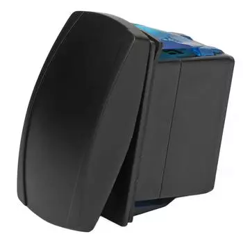 Водонепроницаемый 5-контактный клавишный переключатель с переключателем вкл./выкл., двухполюсный, двухпозиционный, со светодиодной подсветкой синего цвета на 12?24V