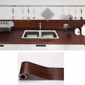 Водонепроницаемый 5 м Самоклеящийся ПВХ Настенный Плинтус Бордюр Плитка Домашний Декор Wood