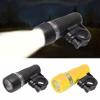Водонепроницаемый 5 светодиодных фонарей для велосипеда Фара для велосипеда Безопасный фонарик чёрный