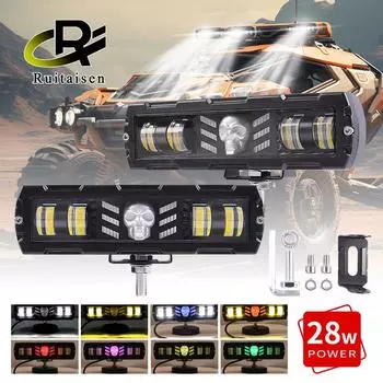 Водонепроницаемый 6-дюймовый светодиодный рабочий световой бар 12 В-24 В внедорожный ходовой свет противотуманные фары для мотоцикла 4X4 ATV внедорожника грузовика тягача 1 piece