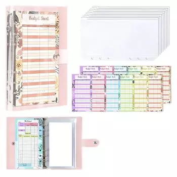 Водонепроницаемый А6 Бюджетный Планировщик Прозрачный Биндер для Сбережений Денежный Органайзер Школьные Канцелярские Товары Set 1