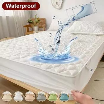 Водонепроницаемый эластичный наматрасник, простыни, защитная накладка на кровать, мягкая водонепроницаемая простыня Queen King, антибактериальная накладка, покрывало 90X200cm Only a sheet