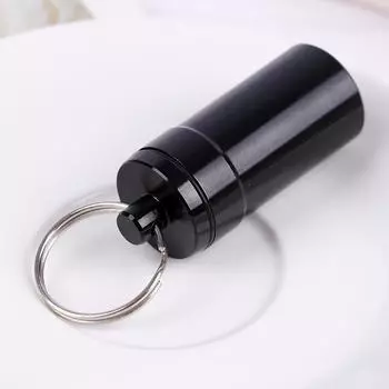 Водонепроницаемый алюминиевый контейнер для таблеток, бутылка, тайник, держатель для лекарств, брелок, аптечка