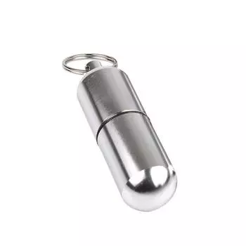 Водонепроницаемый алюминиевый сплав, аптечка для таблеток, чехол, держатель, контейнер, капсула, бутылка, брелок зелёный