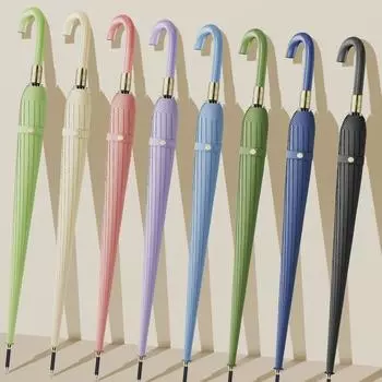 Водонепроницаемый автоматический зонт большого размера с 16 спицами и изогнутой ручкой для мужчин и женщин