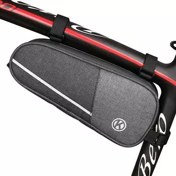 Водонепроницаемый багаж для хранения велосипеда Треугольная сумка для балки Crossbar Bag Сумка для велосипедной рамы Сумка для велосипеда серый