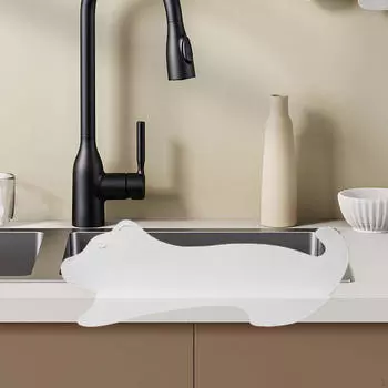 Водонепроницаемый барьер для защиты от брызг на доске для мытья посуды и фруктов чёрный