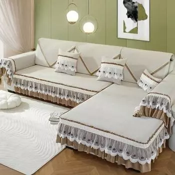 Водонепроницаемый бархатный коврик для дивана, универсальные удобные моющиеся салфетки для дивана, минималистичные противоскользящие подушки для сидения на все времена года, пылезащитные 70x70cm No lace