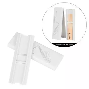 Водонепроницаемый белый футляр для трости из АБС-пластика, саксофон, кларнет, ящик для хранения с одной тростью, износостойкий двусторонний независимый слот для карт
