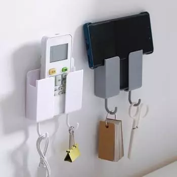 Водонепроницаемый без заусенцев, модный настенный держатель для пульта дистанционного управления кондиционером, органайзер для пульта дистанционного управления чёрный