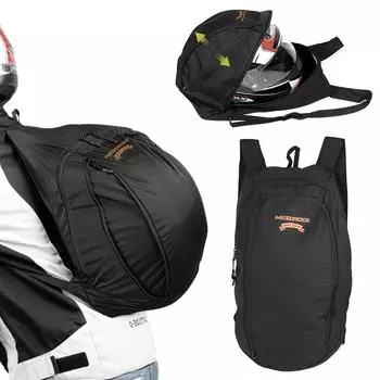 Водонепроницаемый большой емкости нейлон легкий складной дорожный рюкзак для хранения универсальный мотоциклетный шлем расширяемый портативный Black
