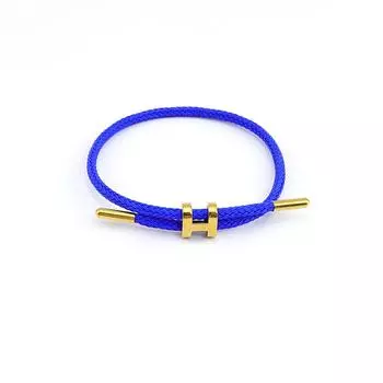 Водонепроницаемый браслет из титановой стали с 3D I-образной пряжкой, браслет из нержавеющей стали, золотой цвет, натальный год, плетеный проволочный канат, кожаный канат, красный канат