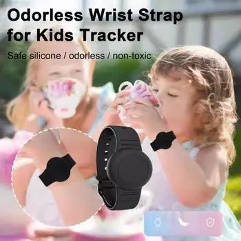 Водонепроницаемый браслет, мягкий силиконовый сейф, удобный в ношении, регулируемый ремешок, GPS-трекер, защитный чехол для браслета Airtag темно-синий