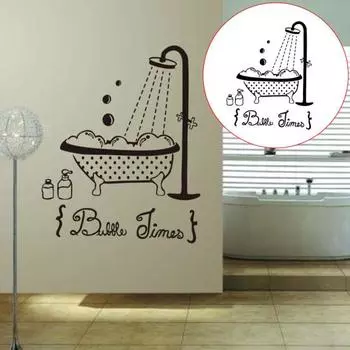 Водонепроницаемый Bubble Time Душ Ванна Наклейка на стену Ванная комната DIY Наклейка Фреска Декор