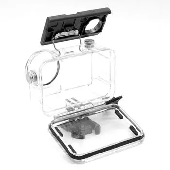 Водонепроницаемый чехол для экшн-камеры для DJI Osmo Action 34 IP68, водонепроницаемый ПК с высокой светопроницаемостью 0 чёрный