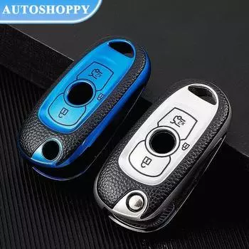 Водонепроницаемый чехол для автомобильного ключа из ТПУ кожи, чехол-брелок для Buick VERANO ENCORE GX GL6 для Opel Vauxhall Astra K Corsa E, аксессуары для авто стайлинга синий