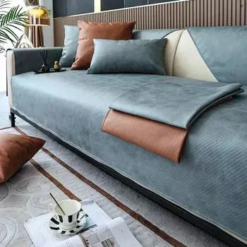 Водонепроницаемый чехол для дивана Гостиная Домашнее животное Собака Дети L-образный коврик для дивана Нескользящий Комбинированный Защита от царапин кошек Полотенце для дивана Домашний декор 70x70cm 1pc