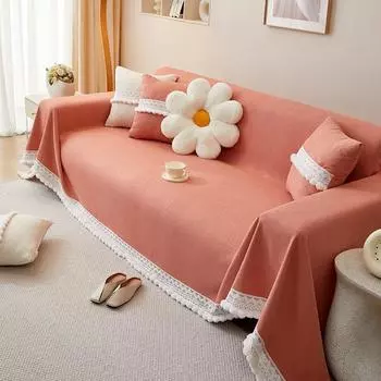 Водонепроницаемый чехол для дивана из синели, однотонное Нескользящее полотенце для дивана для гостиной, мебельный декор, гобелен, чехол для дивана 180X130