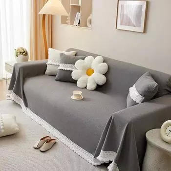 Водонепроницаемый чехол для дивана из синели, однотонное Нескользящее полотенце для дивана для гостиной, мебельный декор, гобелен, чехол для дивана 180X130cm