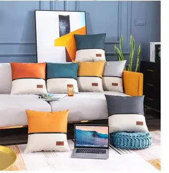 Водонепроницаемый чехол для дивана из технической ткани, универсальный чехол против кошачьих царапин, чехол для дивана в гостиной, противоскользящая защита мебели 30x50 Pillowcase1 темно-зеленого