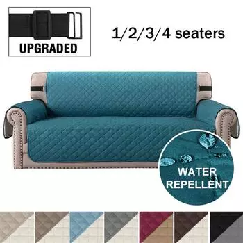 Водонепроницаемый чехол для дивана, утолщенные чехлы для дивана, 1/2/3/4-местный, нескользящий чехол для гостиной, моющиеся чехлы для кресел 1-SEAT