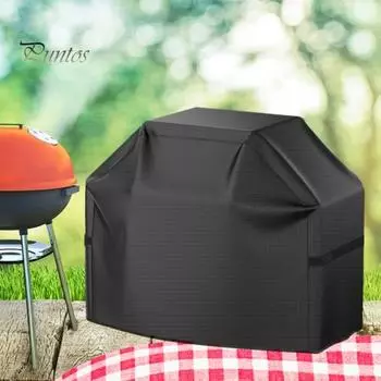 Водонепроницаемый чехол для гриля-барбекю с регулируемой лентой-застежкой, устойчивый к УФ-излучению, ткань Оксфорд, пылезащитный чехол для газового гриля S чёрный