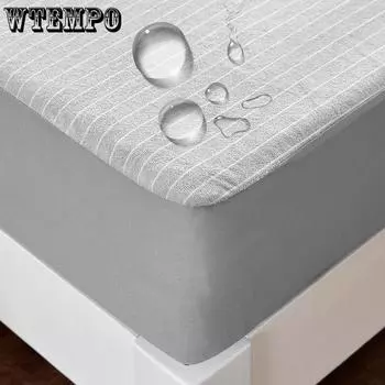 Водонепроницаемый чехол для кровати Хлопок Встроенная простыня с эластичной полосой Анти-тянущий матрас Проктектор Чехол для Twin / Full / Queen / King 120x200x30cm розовый