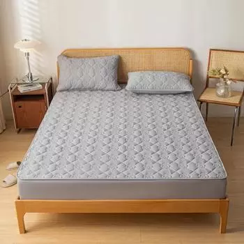 Водонепроницаемый чехол для матраса, утолщенная стеганая простыня на резинке, защитный чехол для матраса размера Queen, простыня с эластичной резинкой Pillowcases 48x74cm