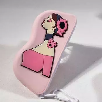 Водонепроницаемый чехол для мелочей Силиконовый кошелек для монет Модный футляр для хранения очков розовый