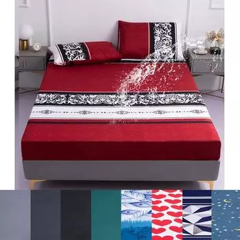 Водонепроницаемый чехол для односпальной двуспальной кровати, простыня высокого качества для мочеиспускания, противоскользящий пылезащитный чехол для матраса 90x200x25cm