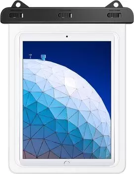 Водонепроницаемый чехол для планшета MoKo, водонепроницаемый чехол для iPad Air 11 дюймов 2024 года, 10-е поколение, для планшетов до 12 дюймов, прозрачный