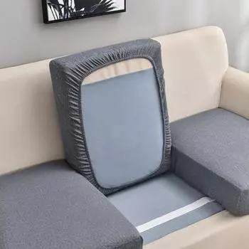 Водонепроницаемый чехол для подушки на сиденье дивана для гостиной, эластичный чехол для дивана, угловой чехол для дивана, L-образный чехол для дивана, домашний декор 1PC Normal Size-1