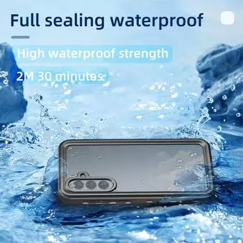 Водонепроницаемый чехол для Samsung A55 A 35 25 15 5G Crystal Cover 360 Protec IP68 Герметичный чехол Funda Galaxy A35 A25 A15 55 Ударопрочный SAMSUNG A55 5G чёрный