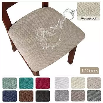 Водонепроницаемый чехол для сиденья из клетчатой ткани, эластичный стул Cvoers для кухни, дешевые моющиеся чехлы на сиденья для стульев для отеля, дома, столовой 1 Piece