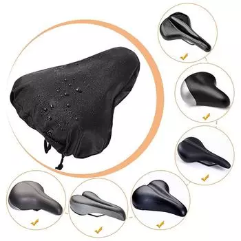 Водонепроницаемый чехол для сиденья велосипеда, пылезащитный чехол для седла, чехол для сиденья с эластичным пылезащитным щитком для седла
