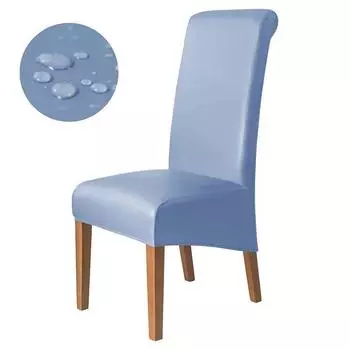 Водонепроницаемый чехол для стула из искусственной ткани размера XL с высокой спинкой, эластичный чехол для обеденного стула, эластичный, против грязи и царапин, чехол для сиденья, протектор 1 Piece