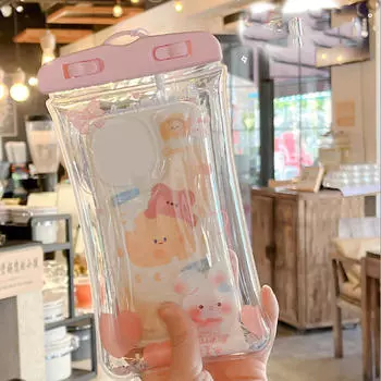 Водонепроницаемый чехол для телефона с экраном до 6,5 дюймов для сухого подводного плавания жёлтый