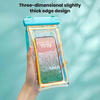 Водонепроницаемый чехол для телефона с ремешком и сенсорным экраном. Прозрачный герметичный ПВХ. Универсальный универсальный пляжный каякинг и плавание. Плавающий защитный чехол для мобильного телефона. фиолетовый