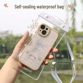 Водонепроницаемый чехол для телефона с сенсорным экраном и подушкой безопасности для плавания и дождливых дней