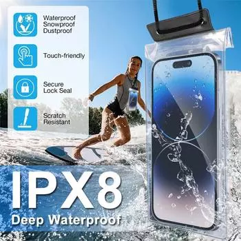 Водонепроницаемый чехол для телефона, сумка для дайвинга и плавания, подводный чехол, чехол для водных видов спорта, пляжа, бассейна, катания на лыжах