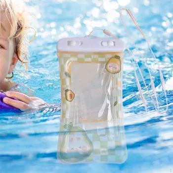 Водонепроницаемый чехол для телефона, защитный чехол для дайвинга, каноэ, аквапарка, пляжа белый