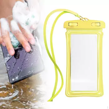 Водонепроницаемый чехол для телефона, защитный чехол из ПВХ, многофункциональный сенсорный чехол жёлтый