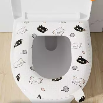 Водонепроницаемый чехол для унитаза из ЭВА с ручкой, коврик для унитаза, милый коврик для туалета, коврик для ванной комнаты
