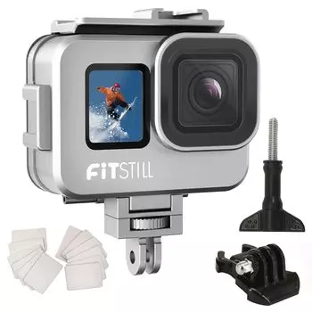 Водонепроницаемый чехол FitStill из алюминиевого сплава для Go Pro Hero13 для экшн-камер Go Pro Hero Black, аксессуары 80M/263FT /Hero12 /Hero11 /Hero10 /Hero9