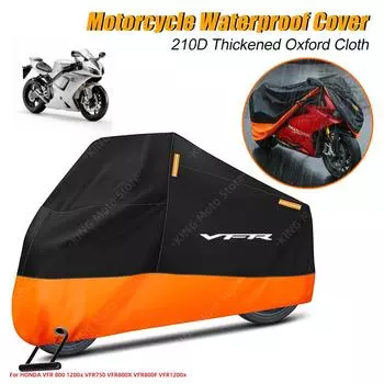 Водонепроницаемый чехол Honda для мотоцикла HONDA VFR 800 1200x VFR750 VFR800X VFR800F VFR1200x, чехол от пыли и дождя со светоотражающей полосой M оранжевый