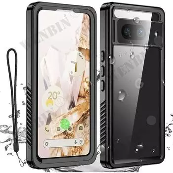 Водонепроницаемый чехол IP68 для Google Pixel 9 8A 8 Pro 8 7 Pro 7A 7 6A 9 RedPepper для дайвинга, плавания, спорта на открытом воздухе Google Pixel 9 чёрный