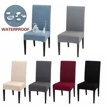 Водонепроницаемый чехол на стул для столовой, эластичный чехол для стула Parson, съемный моющийся чехол для стула для дома, ресторана, Banqu 1piece жёлтый