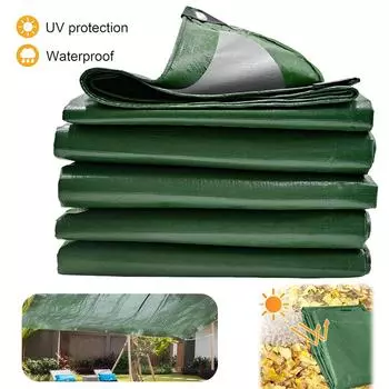Водонепроницаемый чехол от дождя, УФ-блокирующий тент, тент, навес, тент, задний двор, сад, зеленый плотный полиэтиленовый брезент, защитный чехол