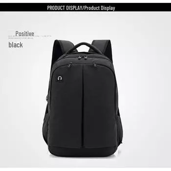 «Водонепроницаемый деловой и школьный рюкзак большой вместимости с отделением для ноутбука для мужчин» 18 Inches серый/чёрный