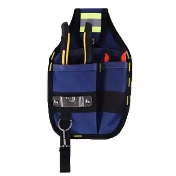 Водонепроницаемый держатель для электрика на пояс из ткани Оксфорд, сумка для инструментов, отвертка чёрный